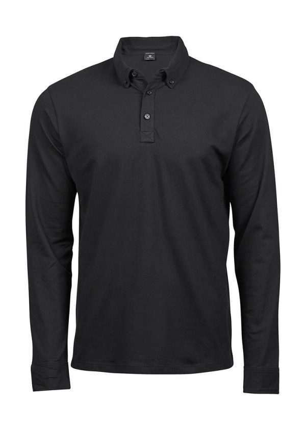 Fashion LS Luxury Stretch Polo Kleur Black