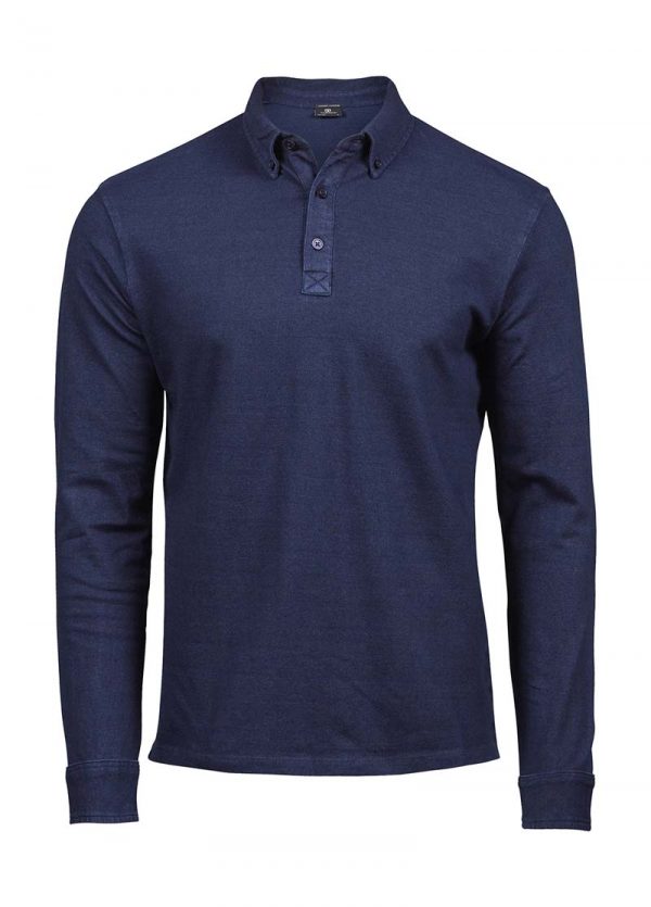 Fashion LS Luxury Stretch Polo Kleur Denim