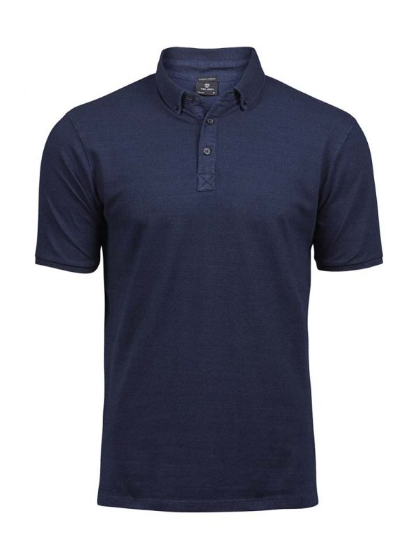 Fashion Luxury Stretch Polo Kleur Denim