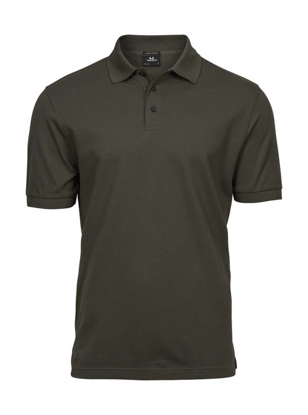 Luxury Stretch Polo Kleur Dark Olive