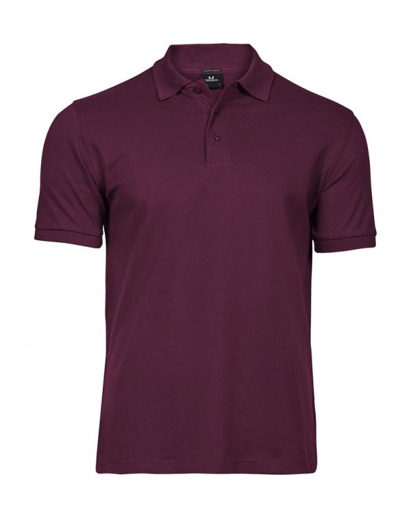 Luxury Stretch Polo Kleur Wine