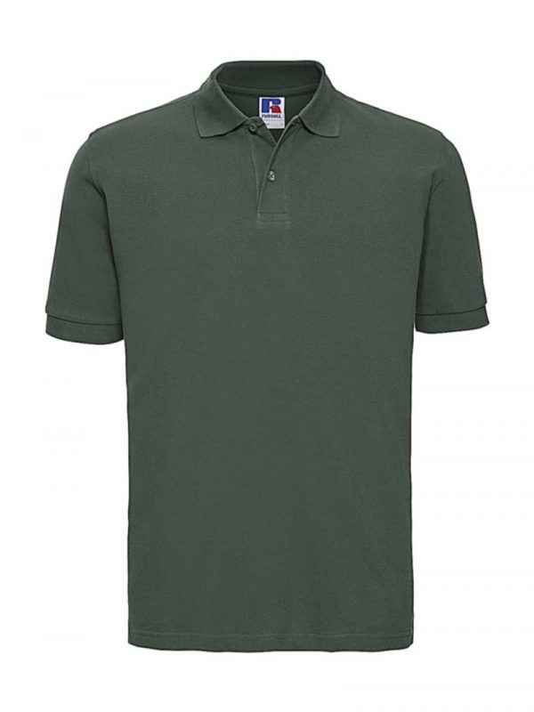 Mens Classic Cotton Polo Kleur Bottle Green