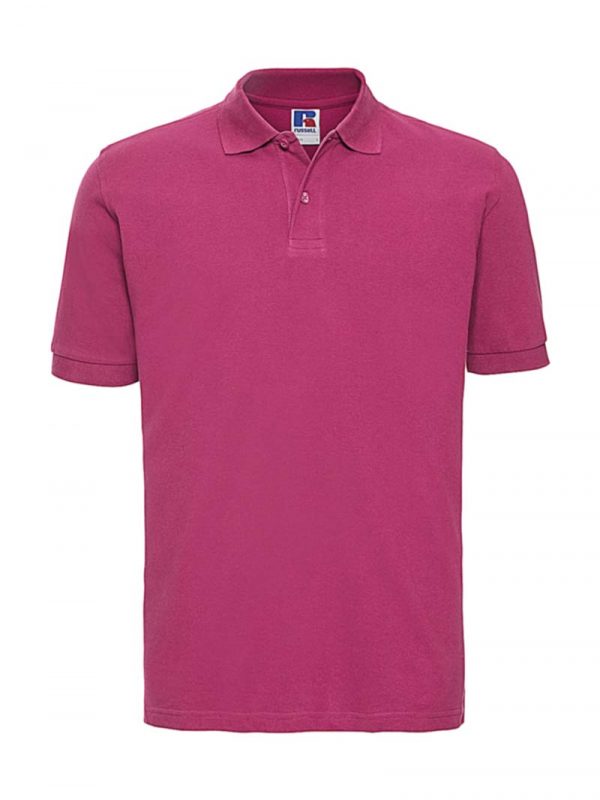 Mens Classic Cotton Polo Kleur Fuchsia