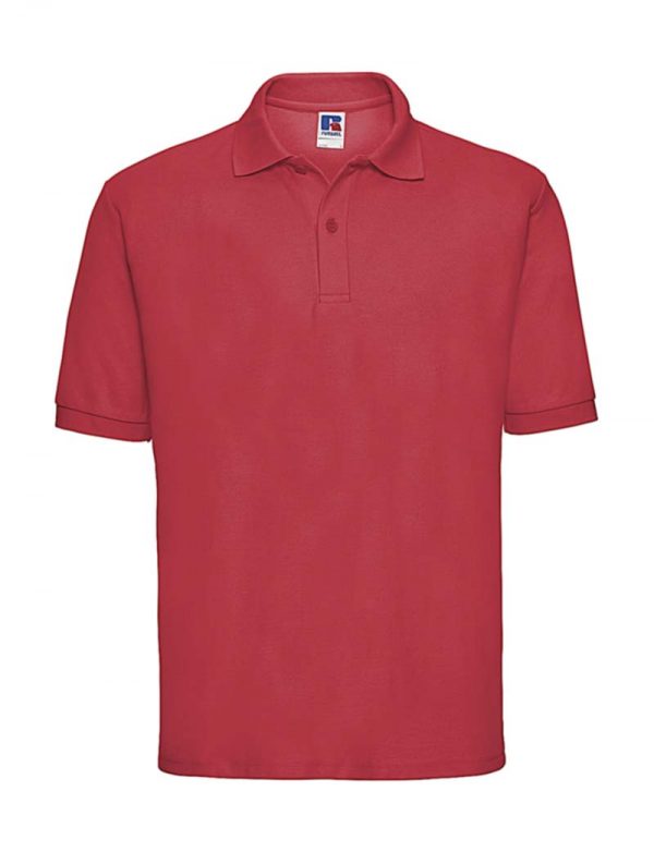 Mens Classic Polycotton Polo Kleur Bright Red