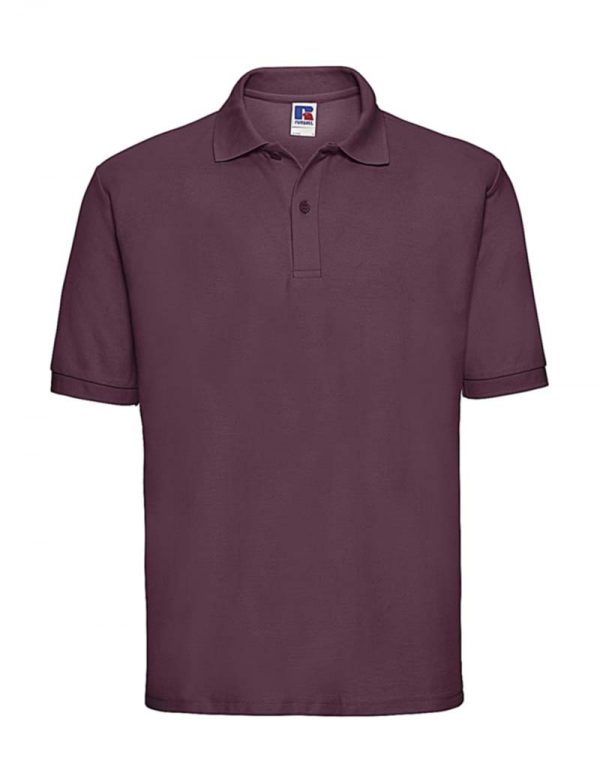 Mens Classic Polycotton Polo Kleur Burgundy