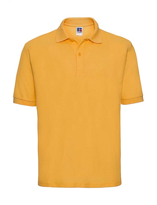 Mens Classic Polycotton Polo Kleur Pure Gold