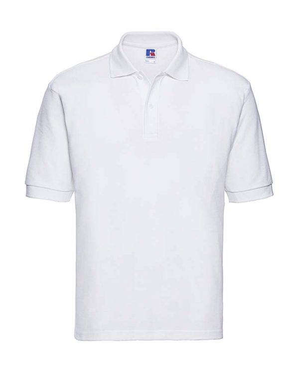 Mens Classic Polycotton Polo Kleur White