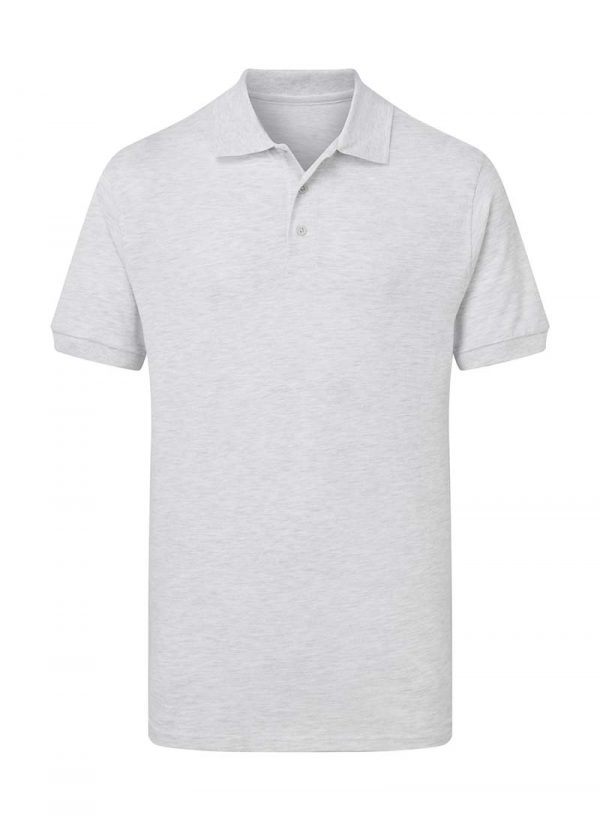 Mens Cotton Polo Kleur Ash Grey