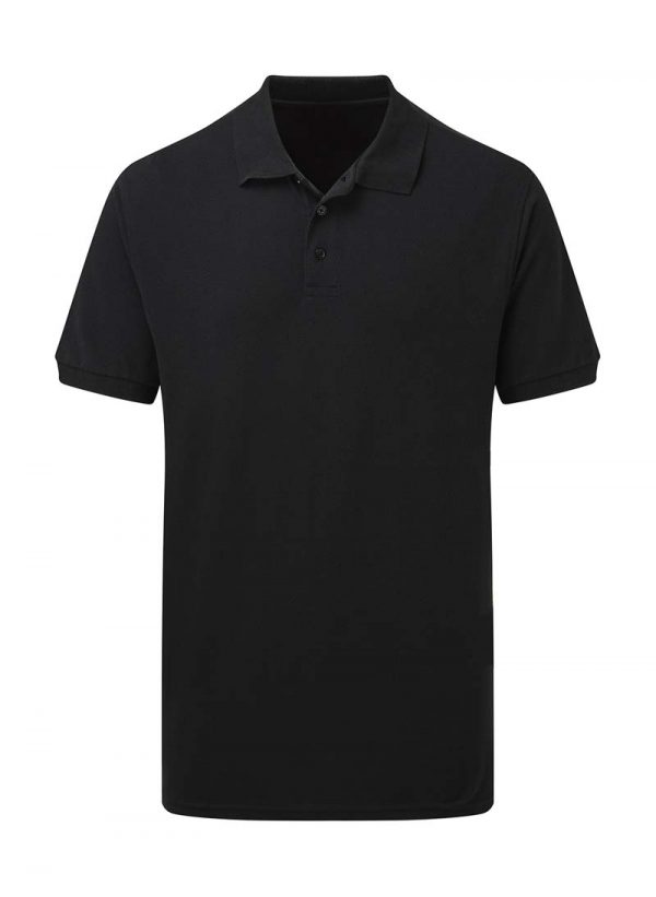 Mens Cotton Polo Kleur Black