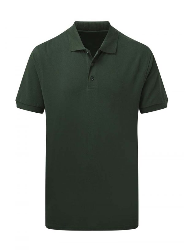 Mens Cotton Polo Kleur Bottle Green