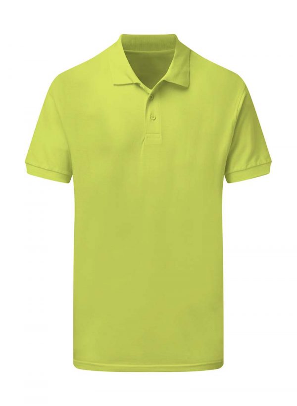 Mens Cotton Polo Kleur Lime