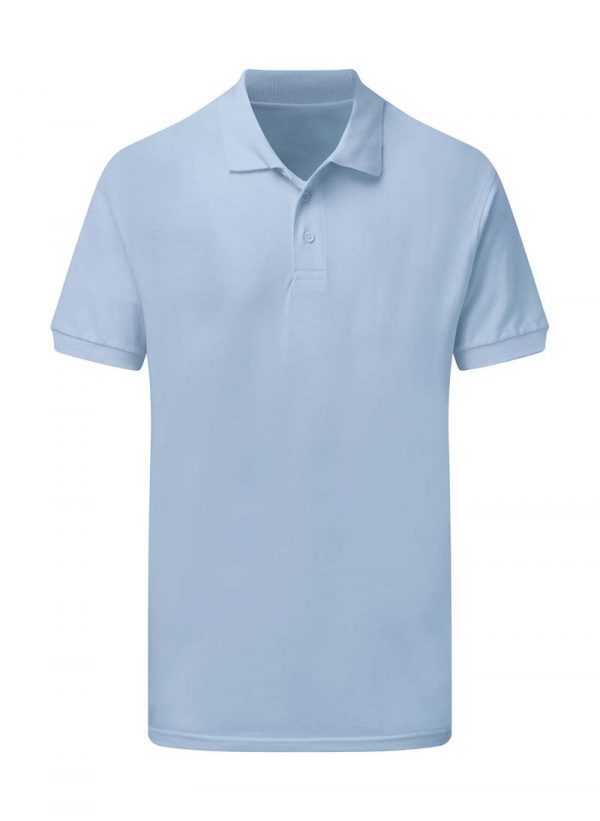 Mens Cotton Polo Kleur Sky