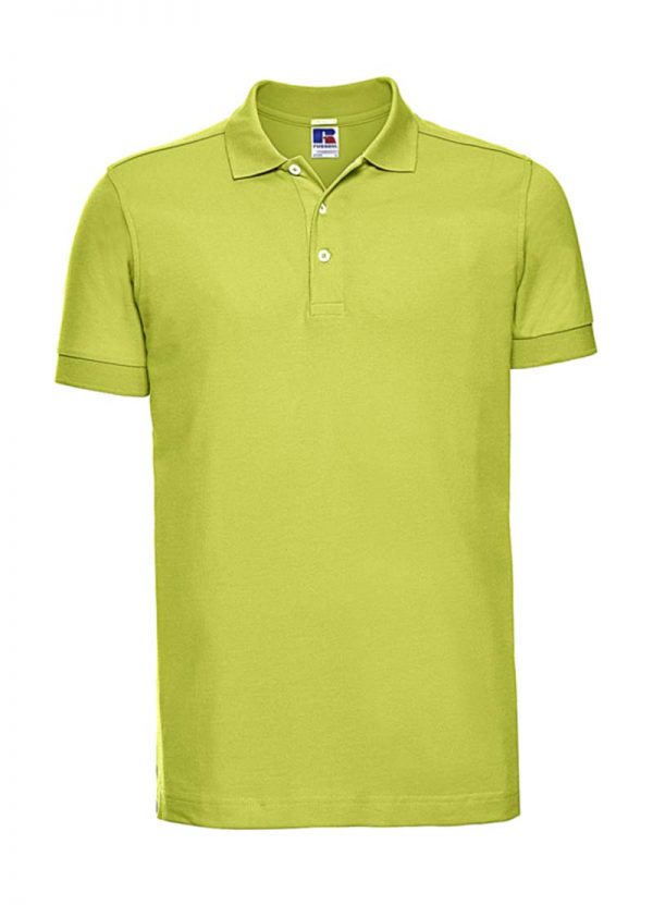 Mens Fitted Stretch Polo Kleur Lime