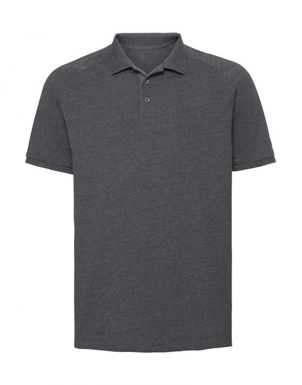 Mens HD Raglan Polo Kleur Grey Marl