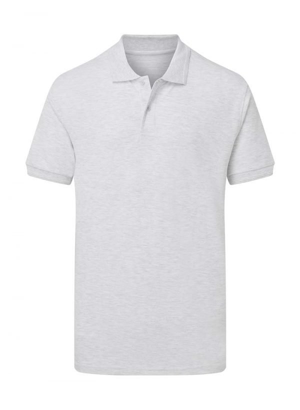 Mens Poly Cotton Polo Kleur Ash Grey