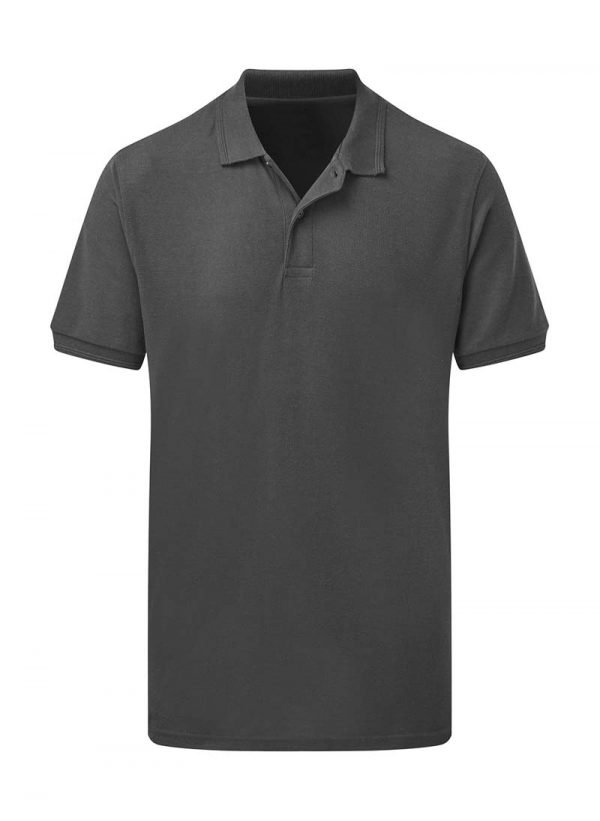 Mens Poly Cotton Polo Kleur Grey