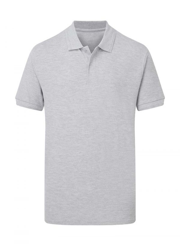 Mens Poly Cotton Polo Kleur Light Oxford