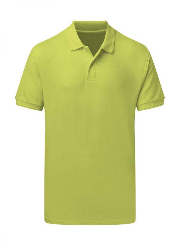 Mens Poly Cotton Polo Kleur Lime