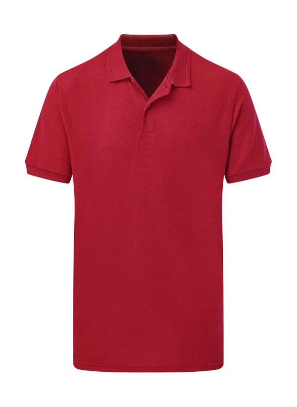 Mens Poly Cotton Polo Kleur Red