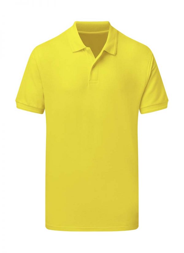 Mens Poly Cotton Polo Kleur Yellow