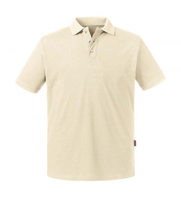 Mens Pure Organic Polo Kleur Natural