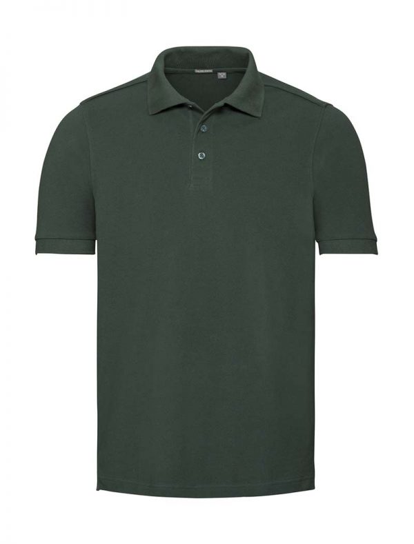 Mens Tailored Stretch Polo Kleur Bottle Green