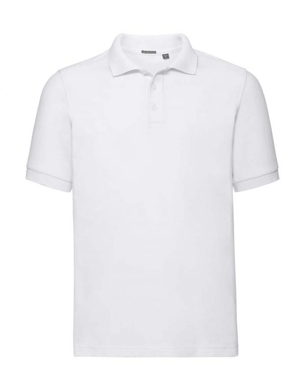 Mens Tailored Stretch Polo Kleur White