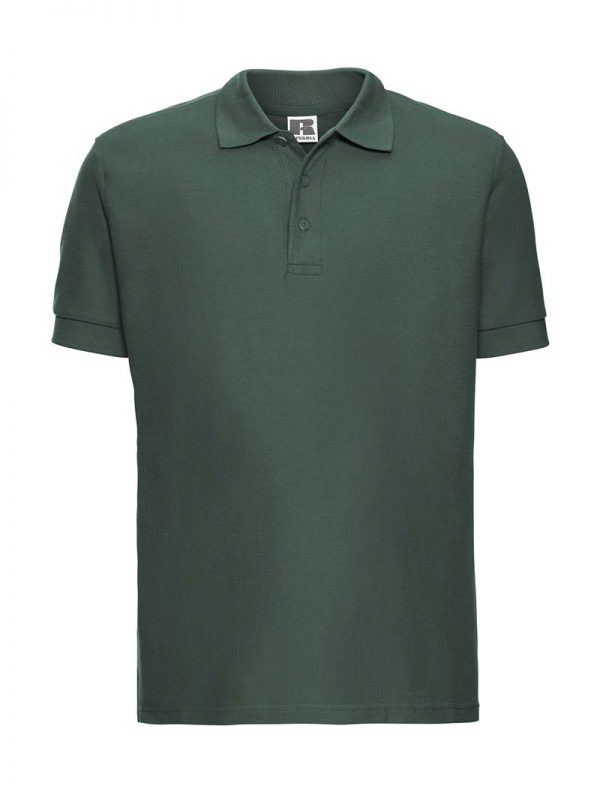 Mens Ultimate Cotton Polo Kleur Bottle Green