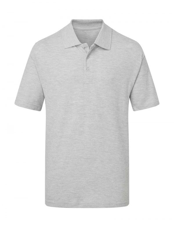 Pique Polo Kleur Heather Grey