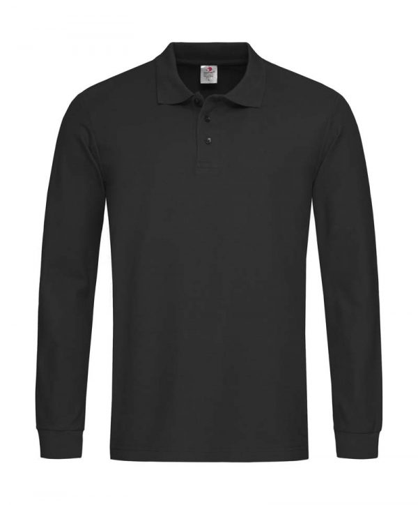 Polo Long Sleeve Kleur Black Opal