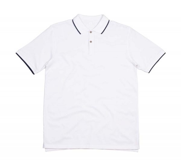 The Tipped Polo Kleur White Navy