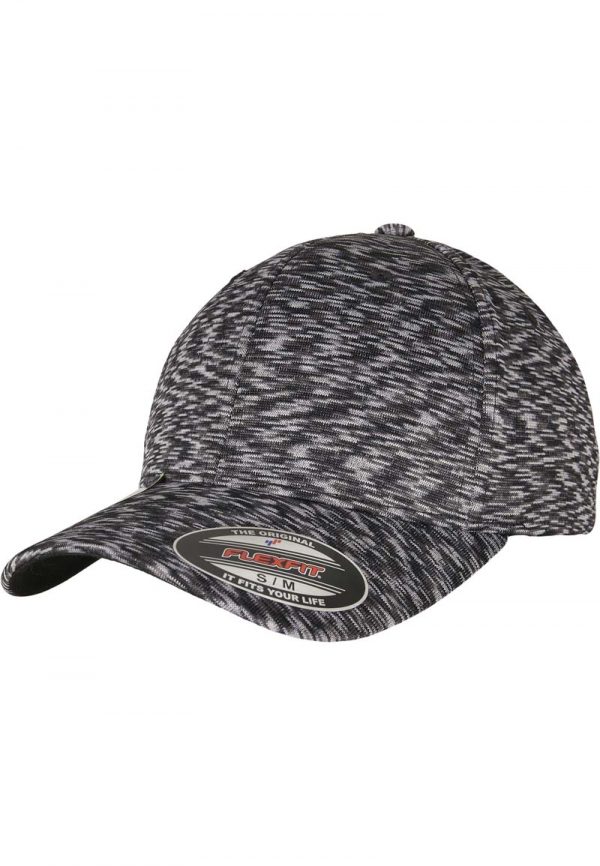 Stripe Melange Flexfit Cap 6277SM Kleur Donkergrijs Melange