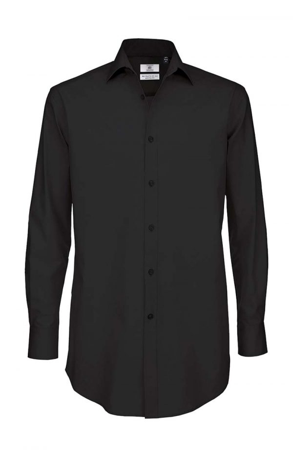 Black Tie LSLmen Shirt BC Kleur Zwart