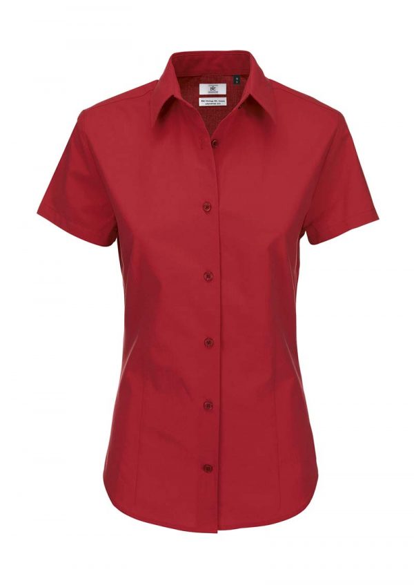 Ladies Heritage Poplin Shirt SWP44 BC Kleur Deep Red