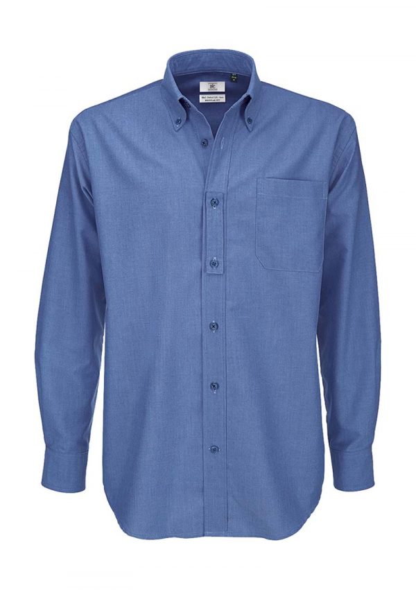 Oxford LSL Men Shirt merk BC Kleur Blue Chip