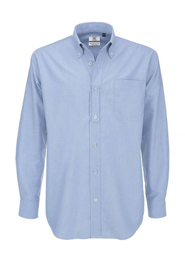 Oxford LSL Men Shirt merk BC Kleur Oxford Blue