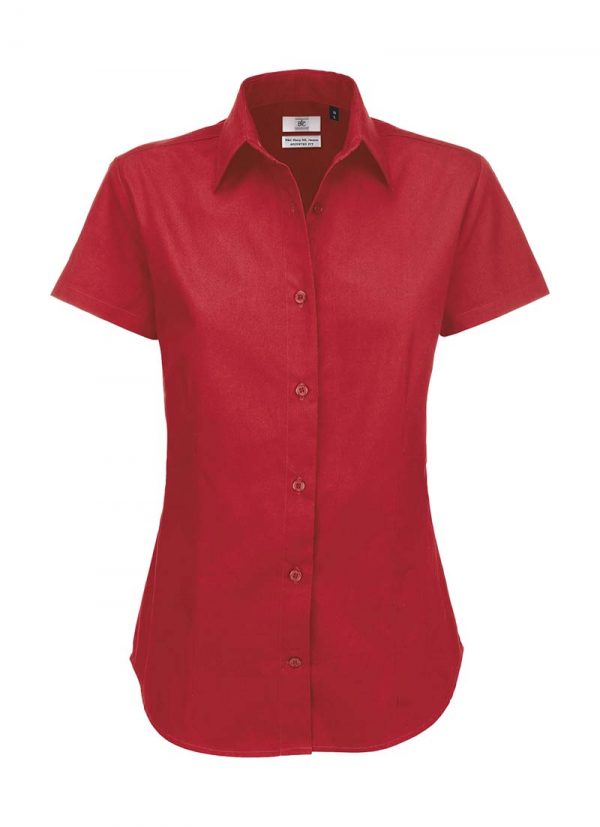 Sharp SSL Women Twill Shirt BC Kleur Deep Red