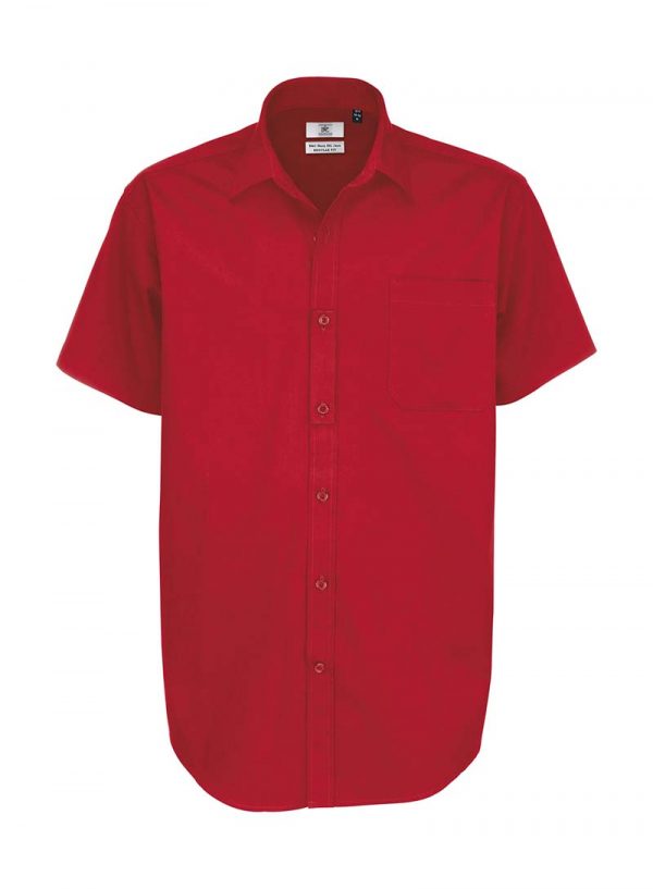 Sharp SSL men Twill Shirt BC Kleur Deep Red