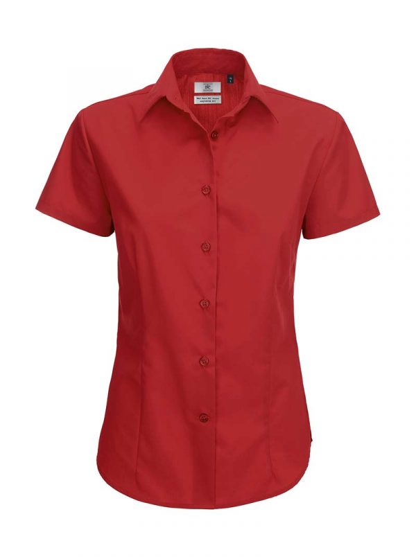 Smart SSL Women Poplin Shirt BC Kleur Deep Red