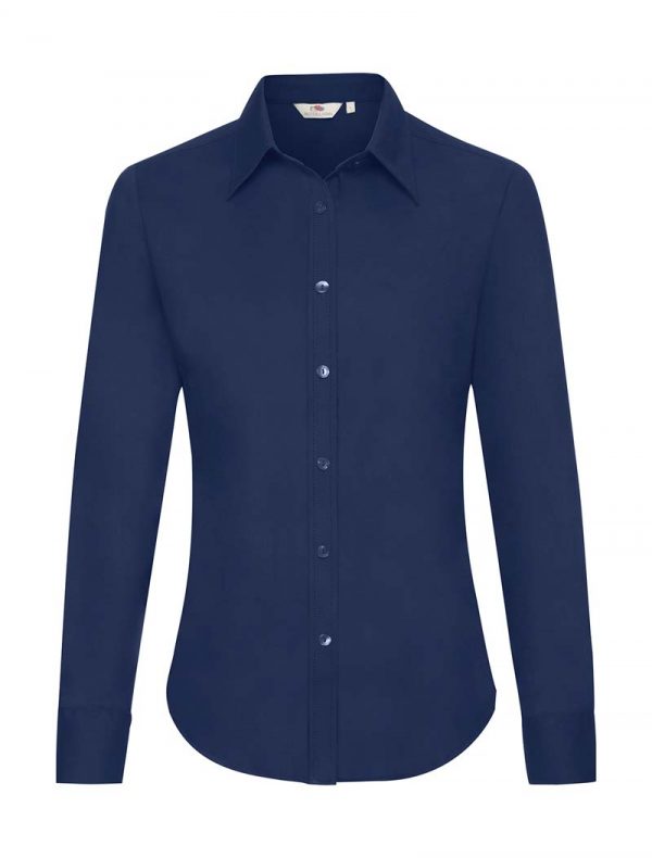 Ladies Oxford Shirt LS Kleur Navy