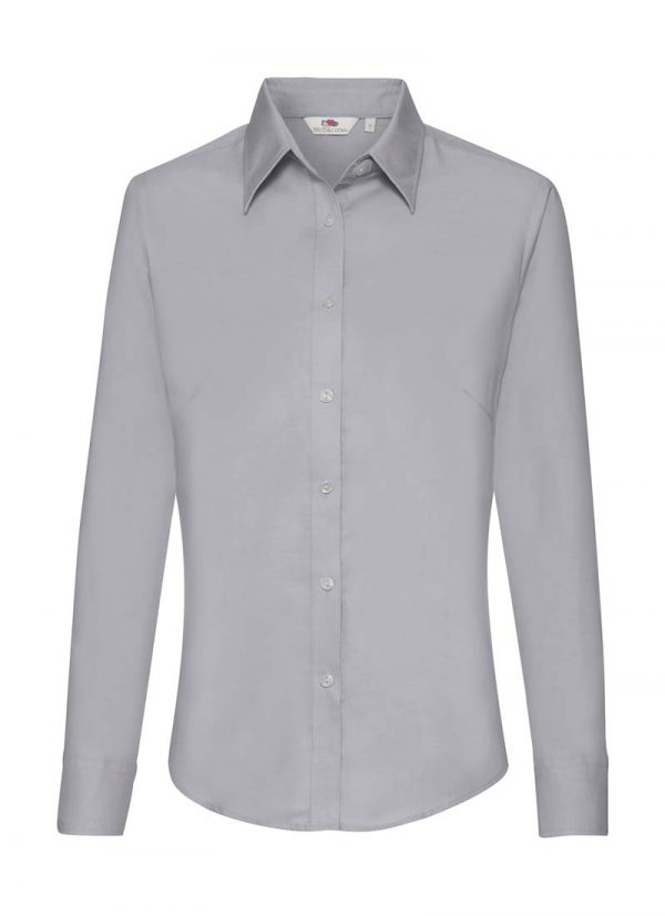 Ladies Oxford Shirt LS Kleur Oxford Grey
