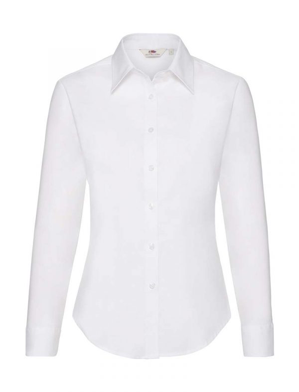 Ladies Oxford Shirt LS Kleur White