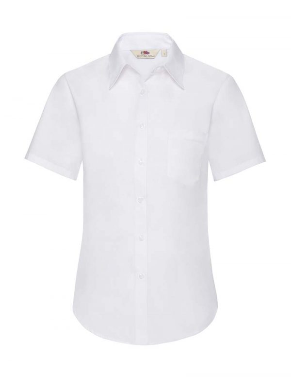 Ladies Poplin Shirt Kleur White