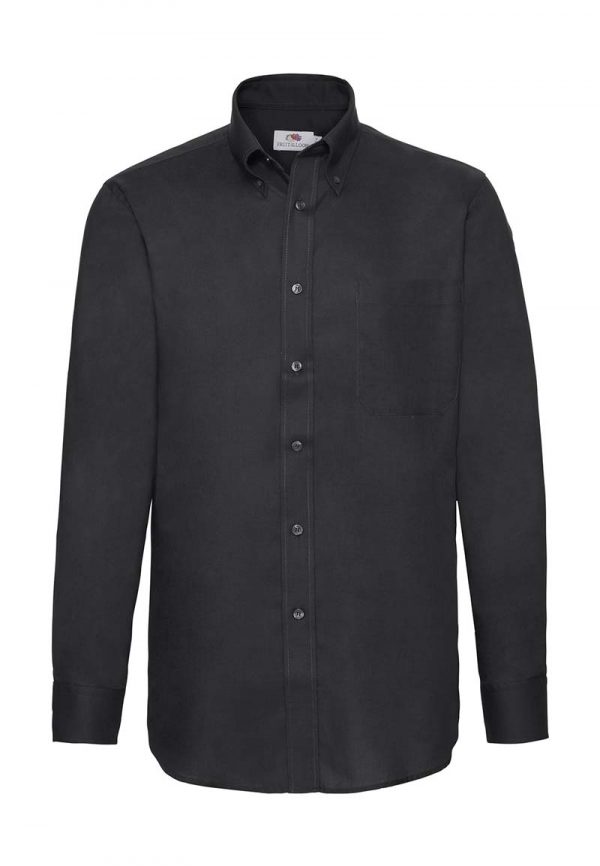 Oxford Shirt Long Sleeve Kleur Black