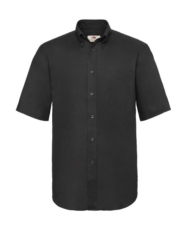 Oxford Shirt Short Sleeve Kleur Black