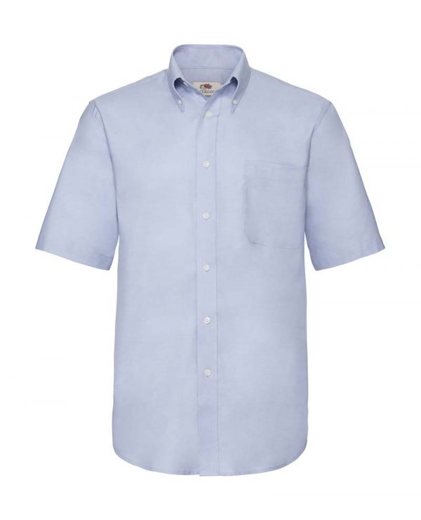 Oxford Shirt Short Sleeve Kleur Oxford Blue
