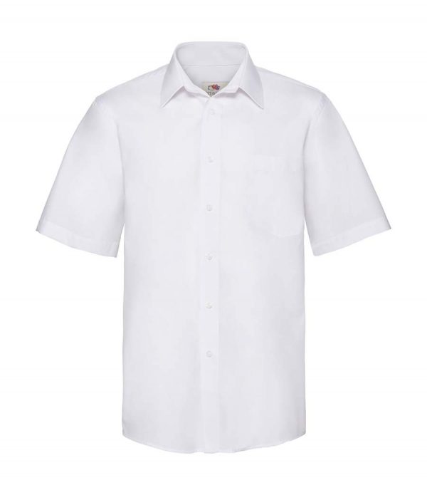 Poplin Shirt Short Sleeve Kleur White