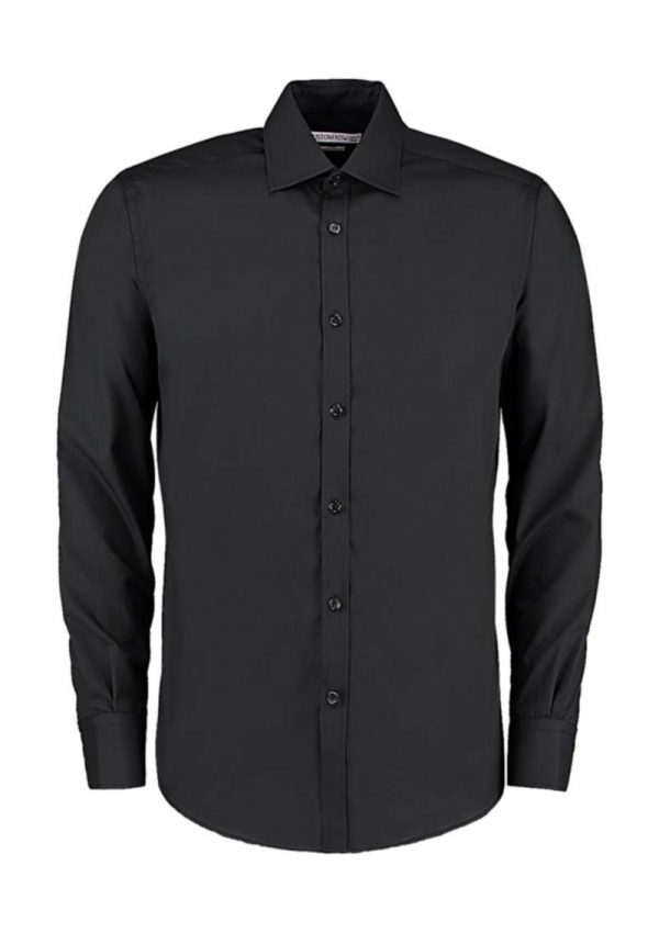 Slim Fit Business Shirt LS Kleur Black