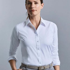 Russell Collection:Ladies LS Tailored Coolmax® Shirt R-972F-0.