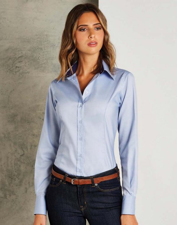 767.11 Womens Tailored Fit Premium Contrast Oxford Shirt Promo